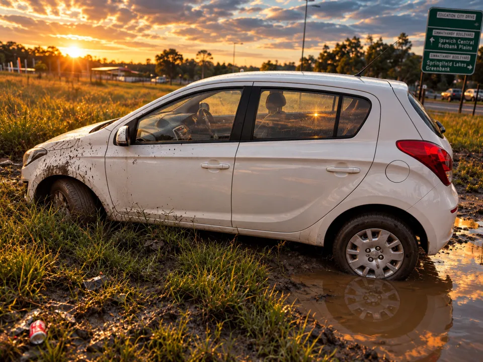 Vehicle positioned for bogged recovery