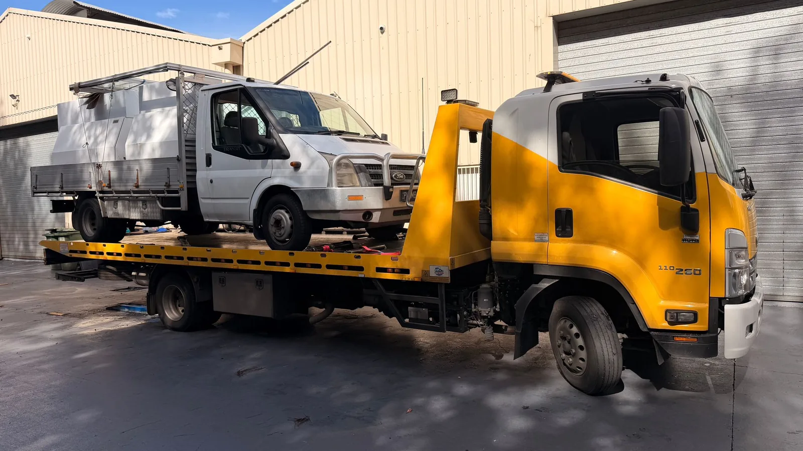TowFast Brisbane light truck transport on a tilt tray tow truck