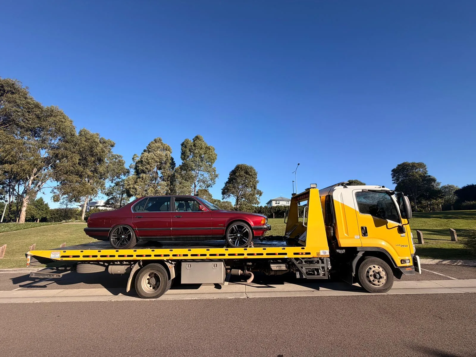 TowFast Brisbane tilt tray towing a prestige vehicle in Brisbane