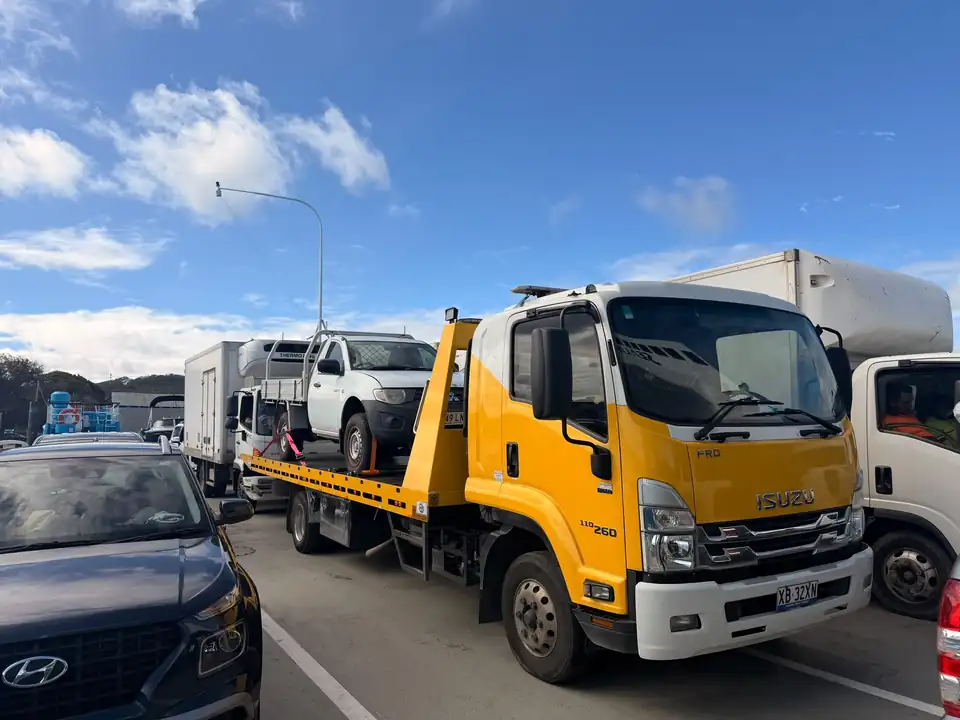 Light commercial truck transported on a TowFast Brisbane tilt tray
